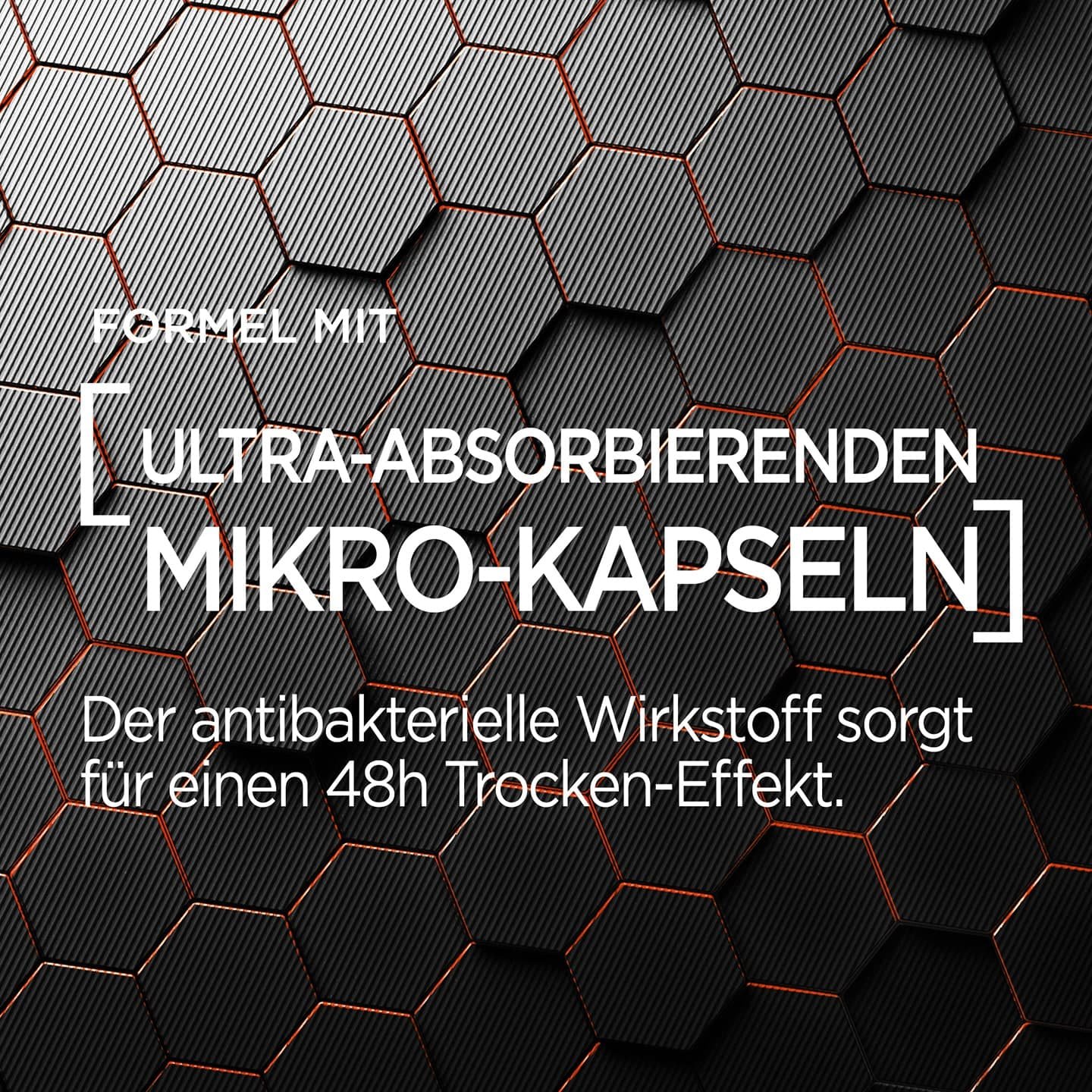 Deo Roll-on Carbon Protect XXL - Produktvorteil ultra-absorbierende Mikro-Kapseln
